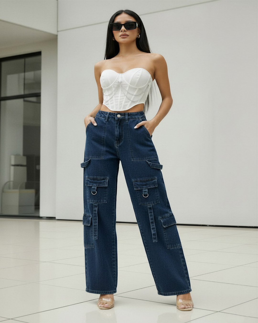 Cargo Luxe Azul Oscuro